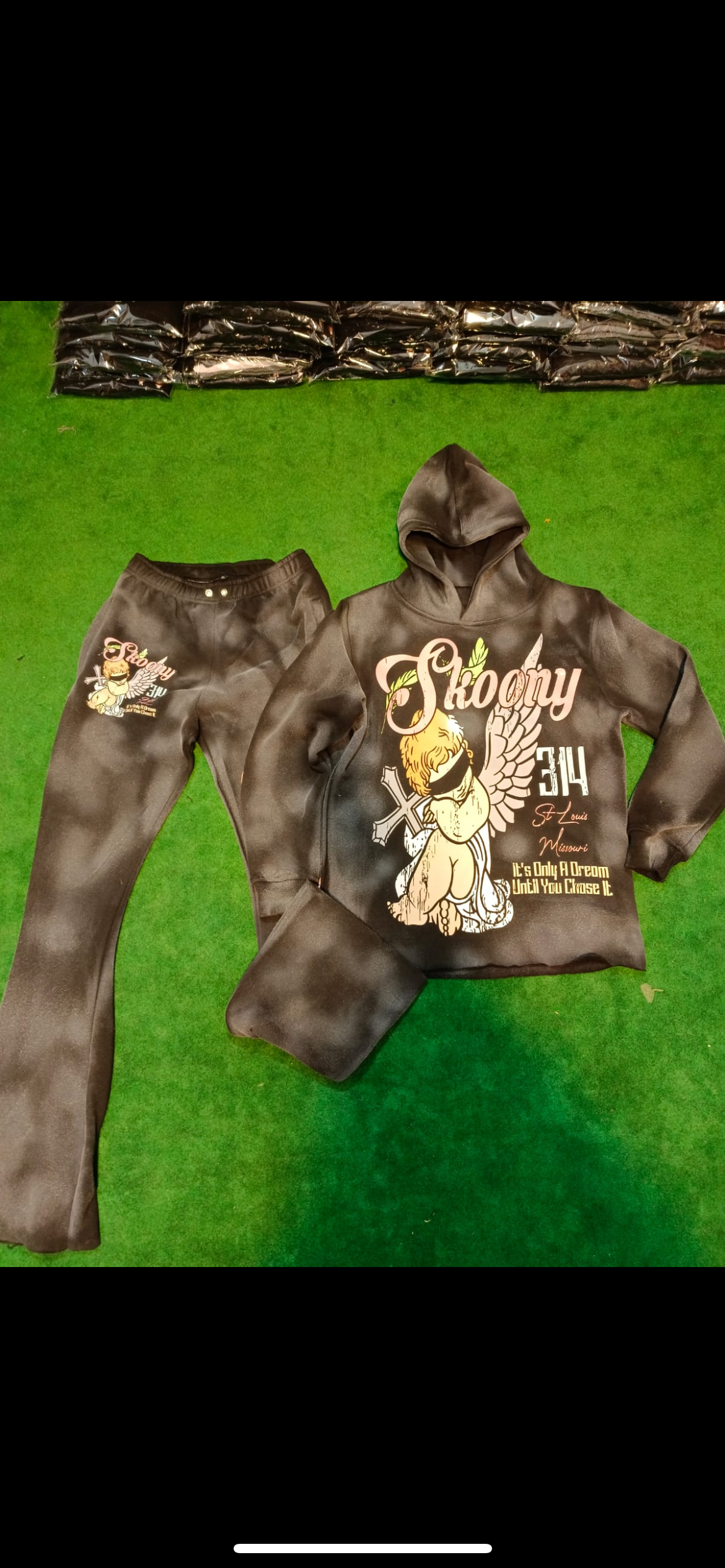 WHYFEAR✝️ Acid-Wash Flared Pants